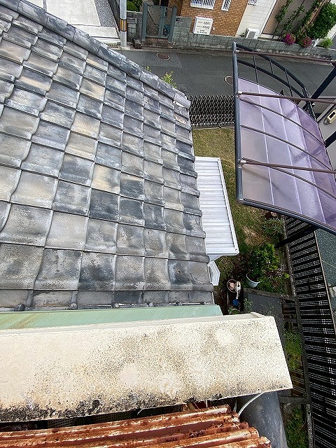 笠木とパラペットの確認